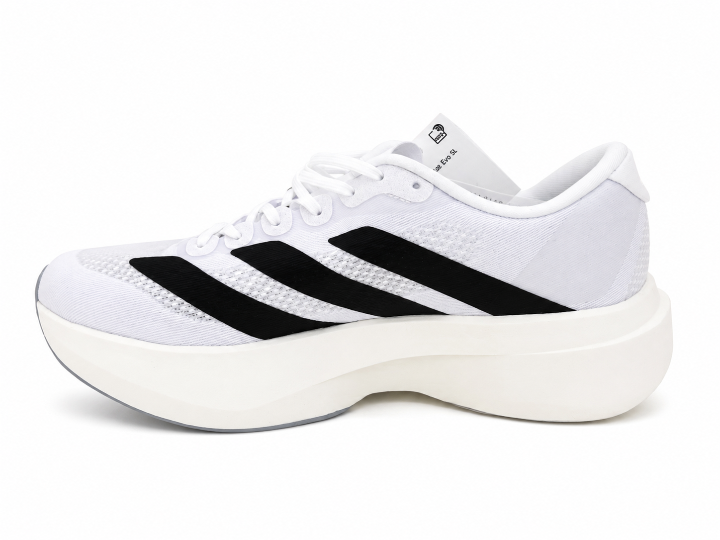 white and black Adidas Adizero EVO SL running shoes