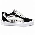 Vans Knu Skool skate shoe in the Black/White Camo colorway