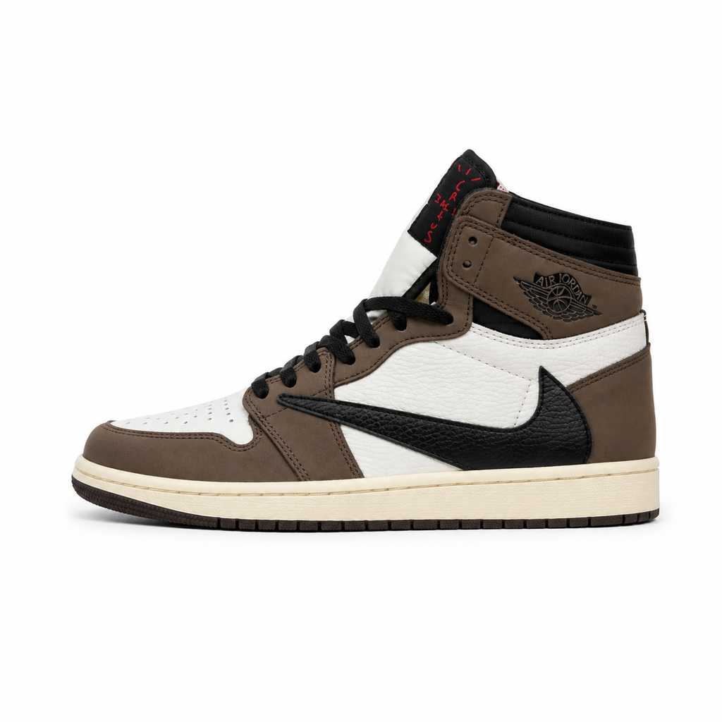 Nike x Travis Scott Air Jordan 1 Retro High OG 'Mocha' sneakers.