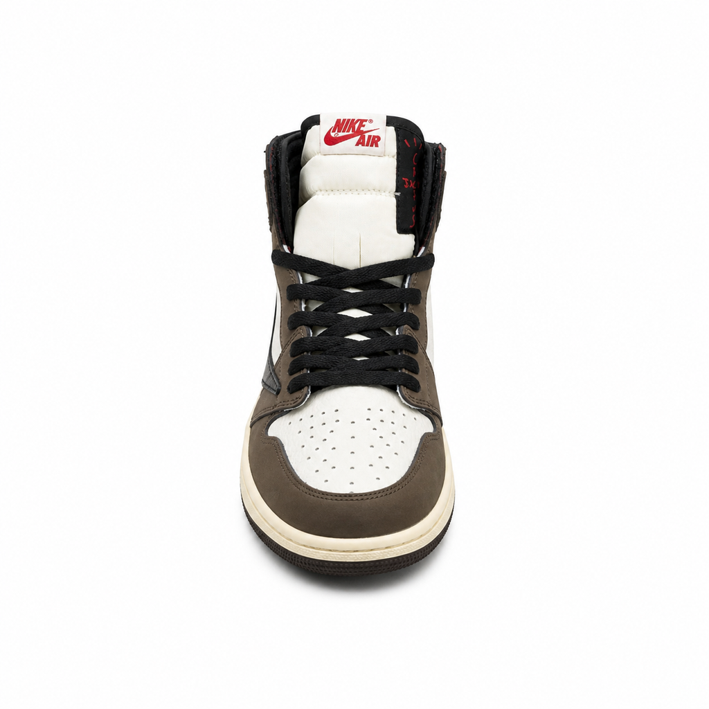 Nike x Travis Scott Air Jordan 1 Retro High OG 'Mocha' sneakers.