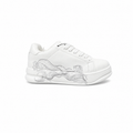 ZARA chunky sneakers in white featuring a distinct line-art graphic