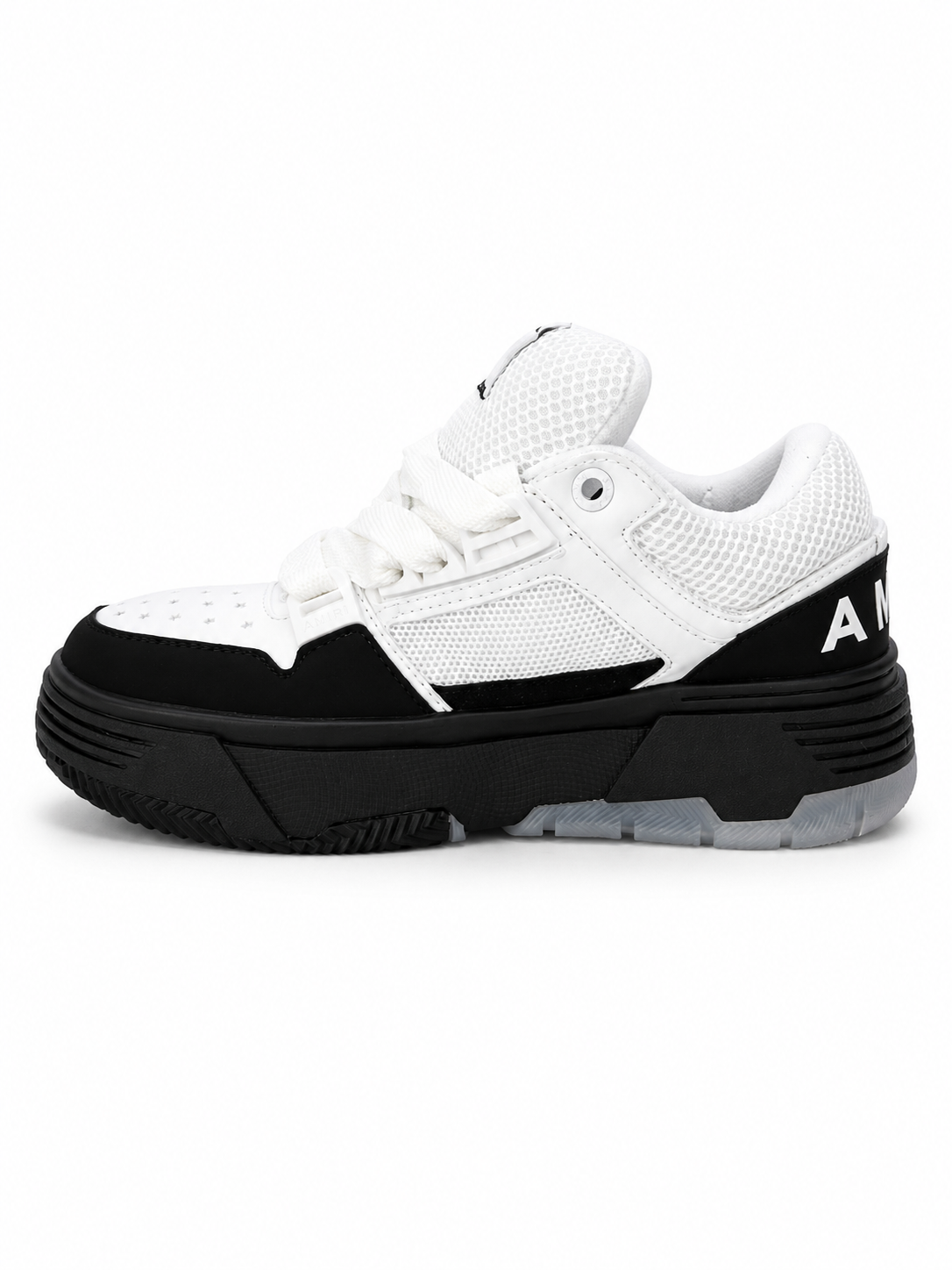 AMIRI MA-1 logo sneakers in a black and white